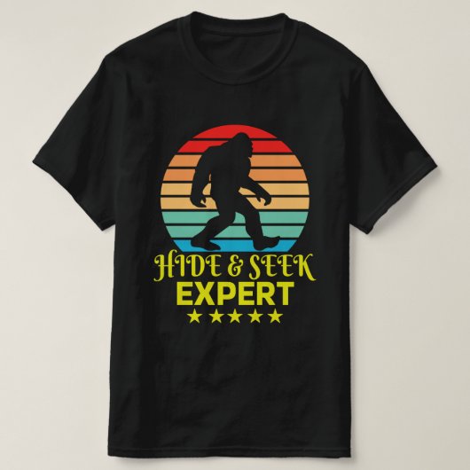 T-shirt Masquer Et Chercher Expert Bigfoot Drôle (Design devant)