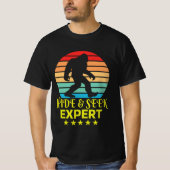T-shirt Masquer Et Chercher Expert Bigfoot Drôle (Devant)