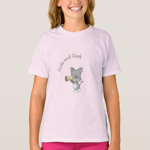 T-shirt Masquer et rechercher Kitten Regarder le verre