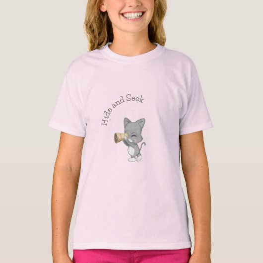 T-shirt Masquer et rechercher Kitten Regarder le verre (Devant)
