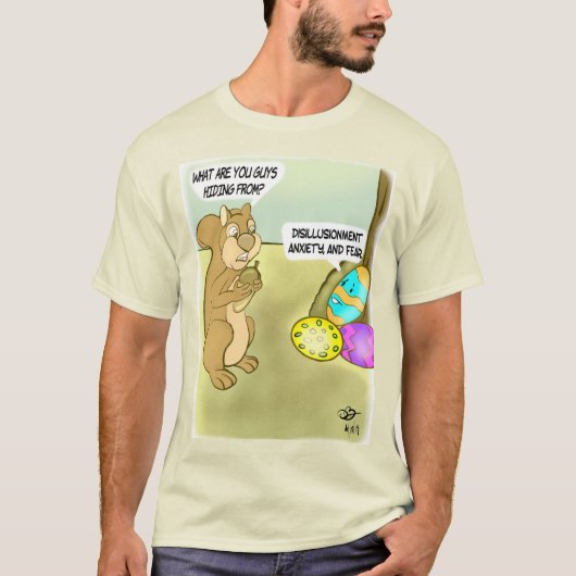 T-shirt Masquer les oeufs de Pâques (Devant)
