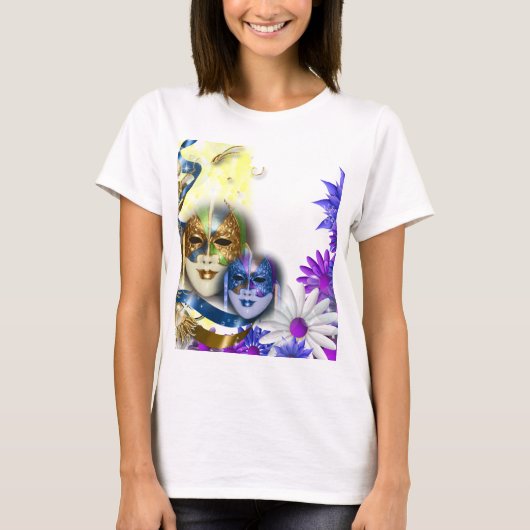T-shirt Masquerade quinceanera Ventian masks (Devant)