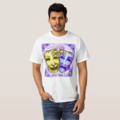 T-shirt Masques d'acteur jaune violet (Devant entier)