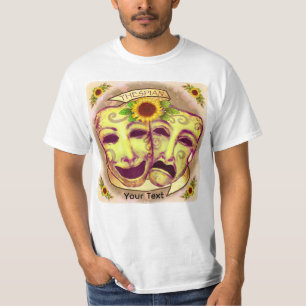 T-shirt Masques d'acteur jaunes