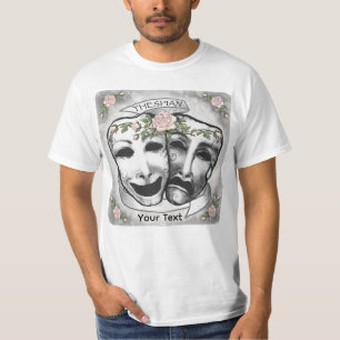 T-shirt Masques d'acteur noir et blanc