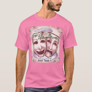 T-shirt Masques d'acteur rose