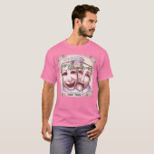 T-shirt Masques d'acteur rose (Devant entier)