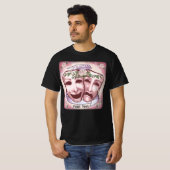 T-shirt Masques d'acteur roses (Devant entier)
