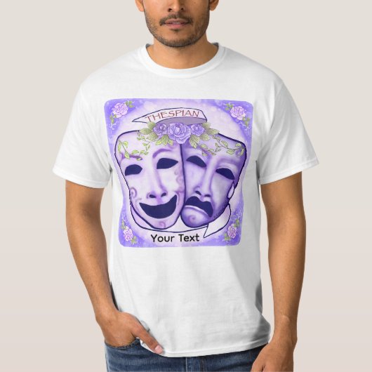 T-shirt Masques d'acteur violets (Devant)