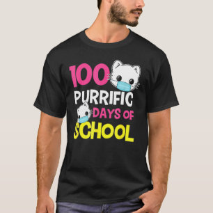 T-shirt Masques De Chat Drôle 100 Jours De Professeur Scol