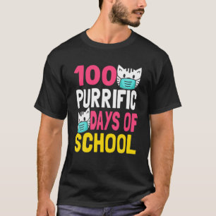 T-shirt Masques De Chat Drôle 100 Jours De Professeur Scol