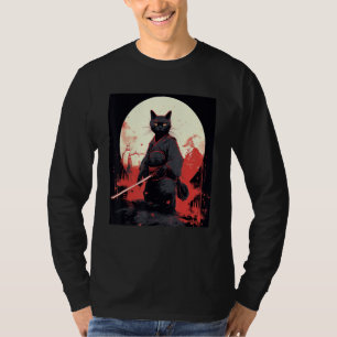 T-shirt Masques de ninja de guerrier chat japonais Kitsune