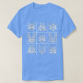T-shirt Masques de samouraï japonais Oni Tic Tac Toe  (Design devant)