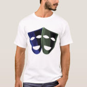 T-shirt Masques De Théâtre Bleu Et Vert (Devant)