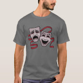 T-shirt Masques de théâtre de comédie et de tragédie (Devant)
