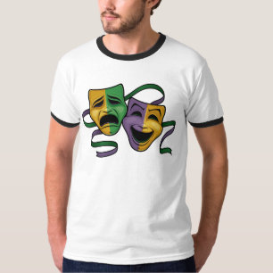 T-shirt Masques de théâtre festifs Mardi Gras joyeux et tr
