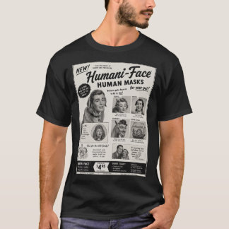 T-shirt Masques Humains pour Animaux de Compagnie Faux Pub