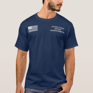 T-shirt Massachusetts Agent correctionnel Gray mince