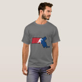 T-shirt Massachusetts Basketball USA Colors (Devant entier)