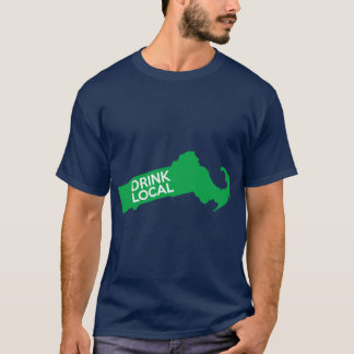 T-shirt Massachusetts Boire Local MA Green Surdimensionné