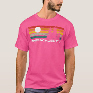 T-shirt Massachusetts Coucher de soleil Vintage extérieur