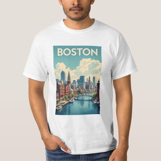 T-shirt Massachusetts de Boston (Devant)