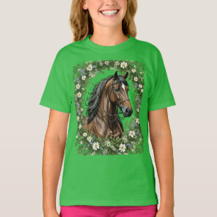 T-shirt Massachusetts Morgan Horse Et Mayflowers