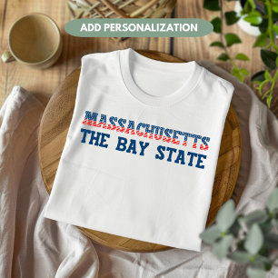 T-shirt Massachusetts Patriotique La Coutume de l'État de