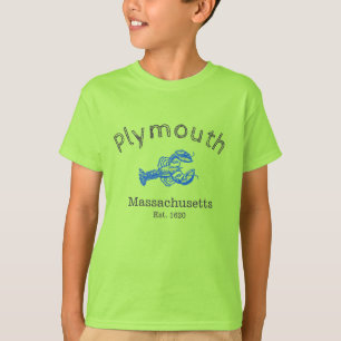 T-shirt Massachusetts Plymouth Blue Lobster T-shirt, garço