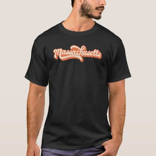 T-shirt Massachusetts Retro (Devant)