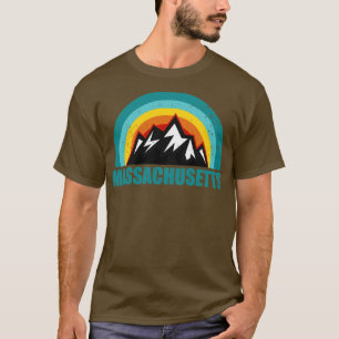 T-shirt Massachusetts Retro Sunset Cadeaux États américain