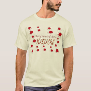 T-shirt massacre heureux de jour de valentines