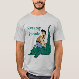 T-shirt Massage de Cajun, alligator, personnes de marais