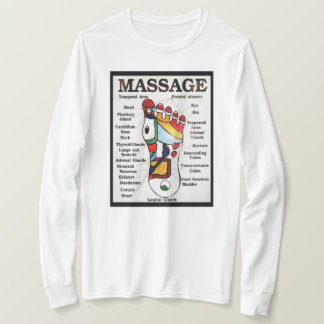 T-shirt Massage de pieds thaïlandais ~ Carte de réflexolog