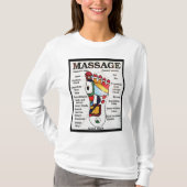 T-shirt Massage de pieds thaïlandais ~ Carte de réflexolog (Devant)