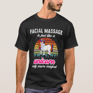 T-shirt Massage facial Thérapiste Unicorn Vintage Sunset