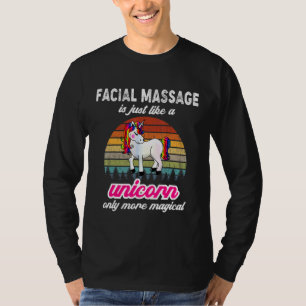 T-shirt Massage facial Thérapiste Unicorn Vintage Sunset