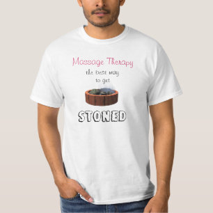 T-shirt massage lapidé
