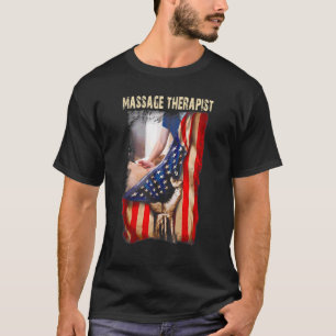 T-shirt Massage Thérapeutique Fierté main tenant drapeau a