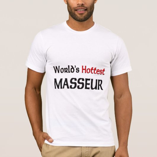 T-shirt Masseur le plus chaud du monde (Devant)