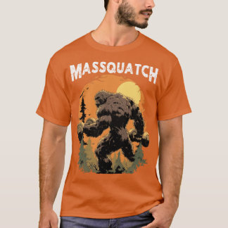 T-shirt Massquatch entraînement drôle gym Sasquatch haltér