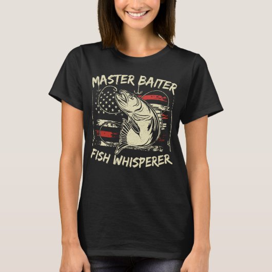 T-shirt Master Baiter Fish Whisperer Funny Fishing (Devant)