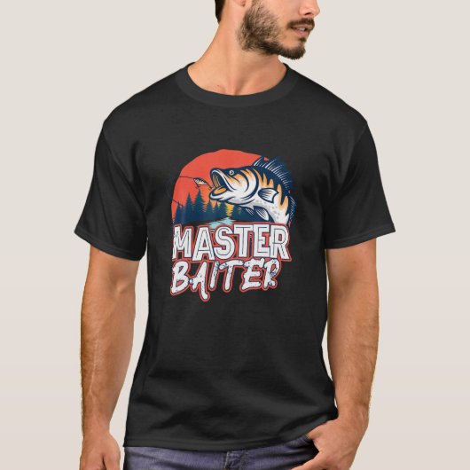 T-shirt Master Baiter Funny Fisherman Mème Basse Pêche (Devant)