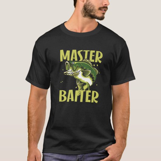 T-shirt Master Baiter Funny Pêcheur Mème Mème Basse Pêche (Devant)