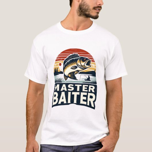 T-shirt Master Baiter, Humour de pêche (Devant)