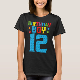 T-shirt Master Builder 12e anniversaire garçon 12 ans bâti