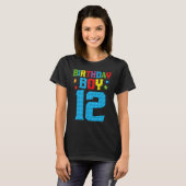 T-shirt Master Builder 12e anniversaire garçon 12 ans bâti (Devant entier)