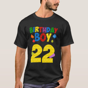 T-shirt Master Builder 22 Anniversaire Garçon 22e Année Bâ