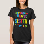 T-shirt Master Builder Birthday Boy's Sister Building Bric<br><div class="desc">Maître Constructeur Anniversaire Soeur Boy Construction Briques Blocs</div>
