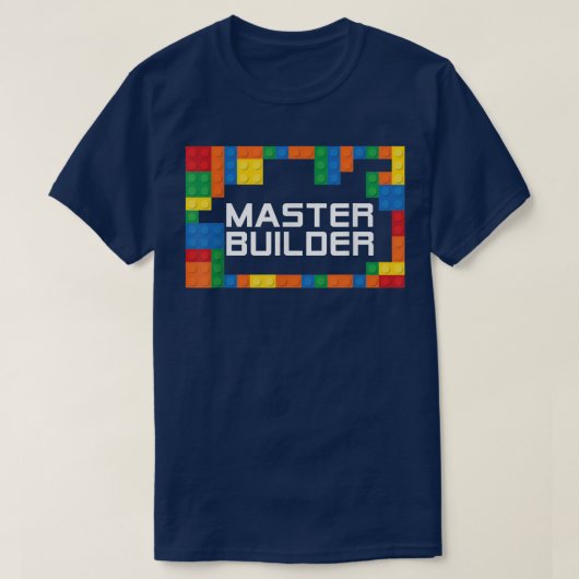 T-shirt Master Builder Engineer Big Building Blocks Build (Design devant)
